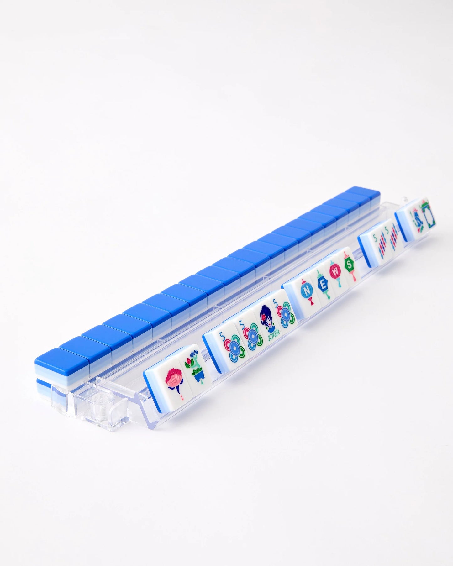 Oh My Mahjong lola tile set face design collection on rack and pusher set