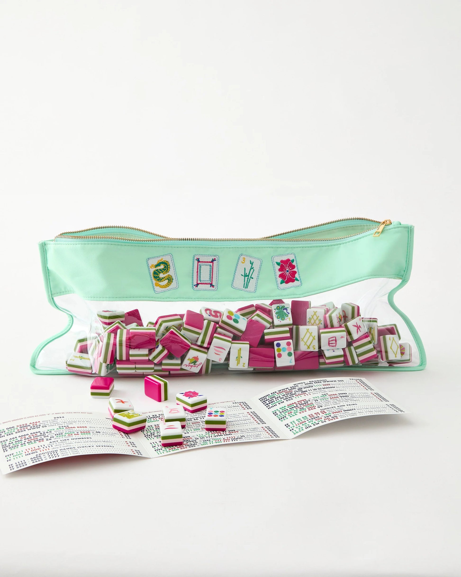 Oh My Mahjong Dandy  in zippered tile pouch