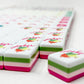 Oh My Mahjong Dandy tile set side layer colors  in magenta, olive and light pink