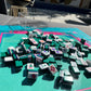 Oh My Mahjong shangri la  tile set face design side layers player face design collection poolside on mat