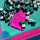 Oh My Mahjong shangri la  tile set face design side layers player face design collection poolside on mat with shufflers cu