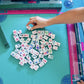 Oh My Mahjong shangri la  tile set face design side layers player face design collection poolside on mat with shufflers player