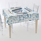 Oh My Mahjong Amazon Blue Mahjong Tablecloth set to play far view