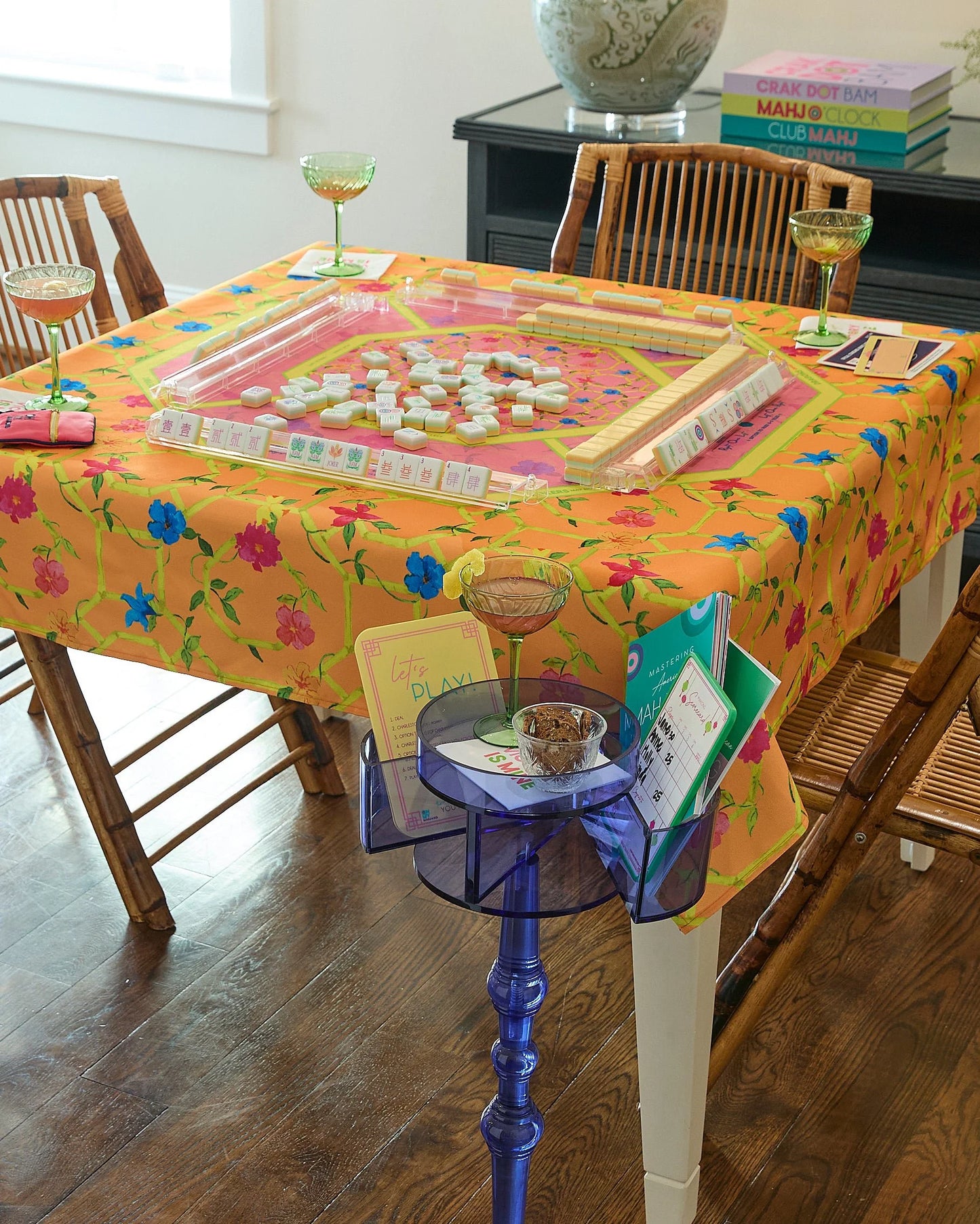 BAGUA BLOSSOM : Mahjong Tablecloth