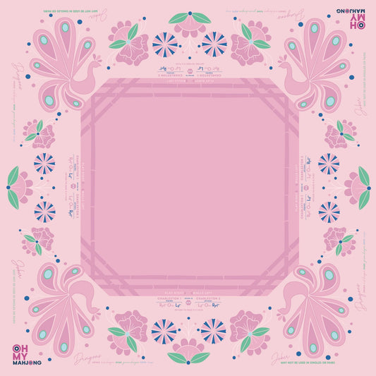 BIRDIE PINK : Mahjong Mat